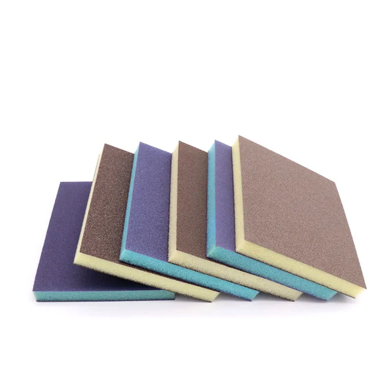Square Flexible Polishing Sanding Sponge Pads Wet/Dry Foam Sandpaper 80-220 Grit