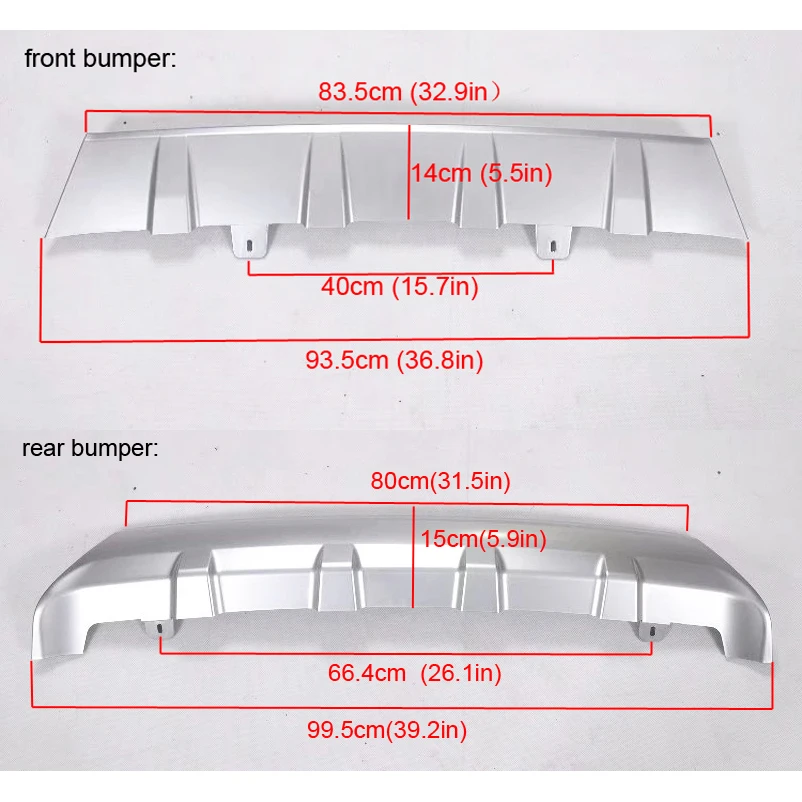 front rear bumper guard bumper protection cover skid plate for VOLVO XC60 2017 2018 2019 2020,ABS material,ISO9001 quality,2pcs