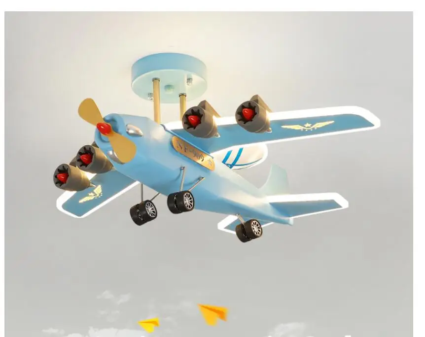 Newly Children Lights Children Ceiling Lamp Airplane Deco L70cm W65cm H33cm Decora Bedroom Light LED 110V 220V  Home Decoration