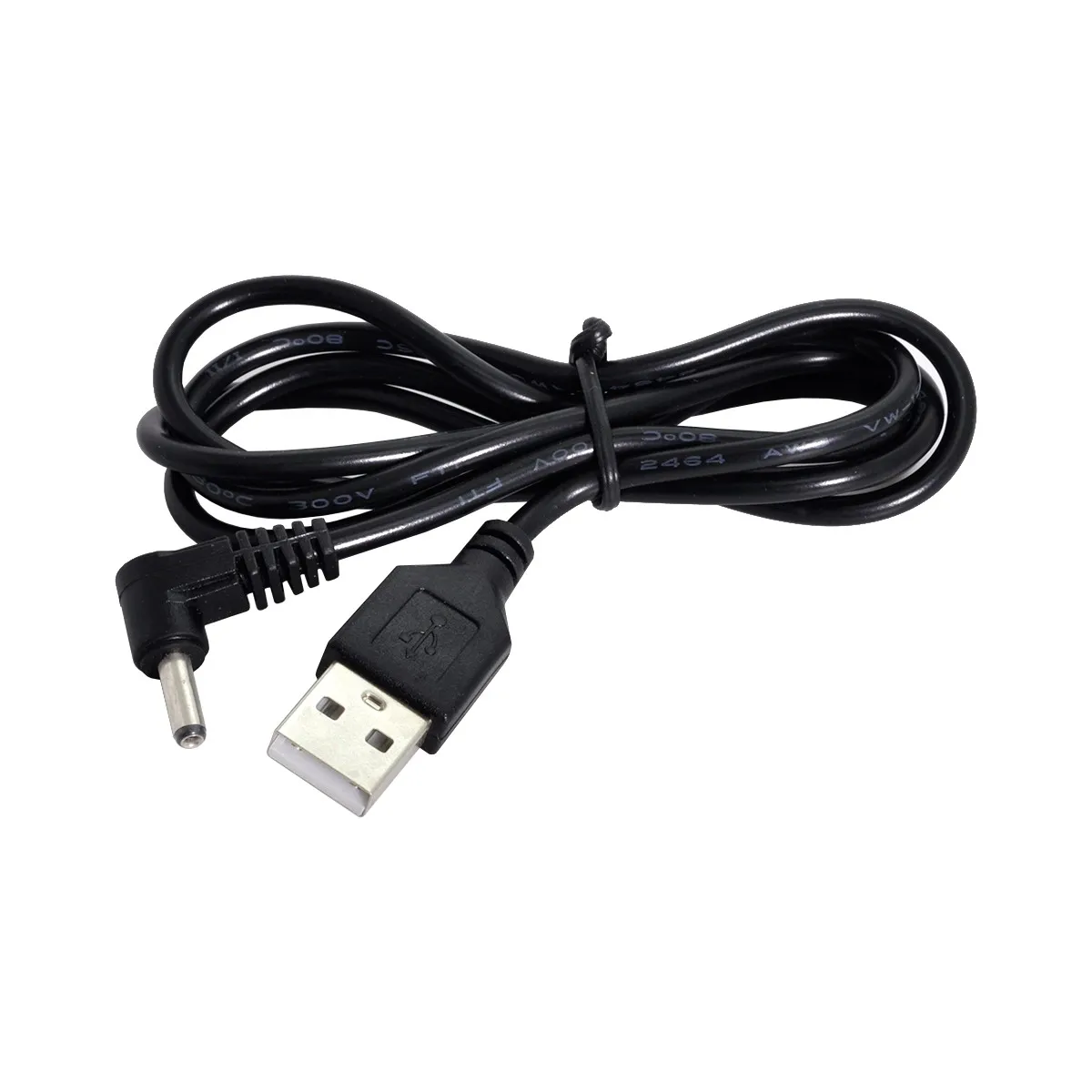 Zihan – câble USB 2.0 mâle vers droit, 80cm, 90 degrés, 3.5/1.35mm cc, prise d'alimentation 5v