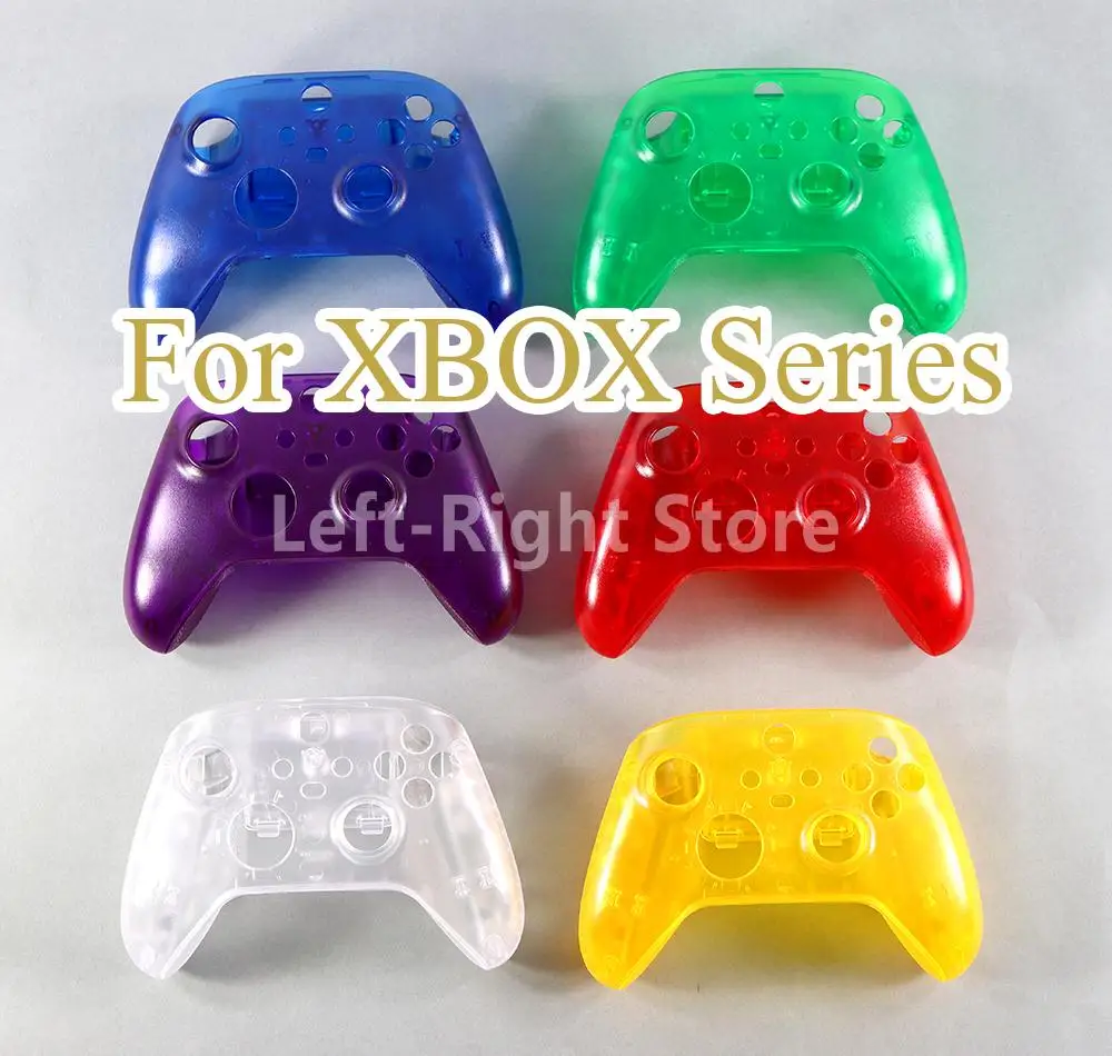 

5sets Clear Transparent For Xbox Series X S Controller Front Housing Shell Case Cover LB RB Bumper Power Button LT RT Trigger