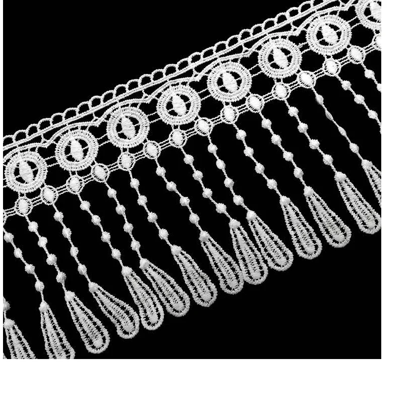 3 Yards Water-soluble lace fringe lace three-dimensional hollow embroidery DIY lace accessories