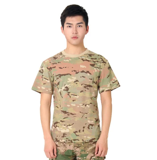 ACU CP Men Summer Military Uniform Short Sleeve T-shirt Tactical Combat Tees Camouflage Airsoft Battle Desert Tops for Male