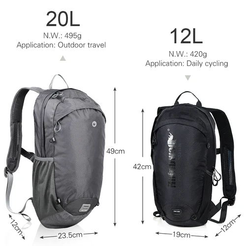 Imagen 2 del producto Rhinowalk-mochila de ciclismo funcional de 20L, mochila para acampar al aire libre, bolsa de casco de nailon para ciclismo, bolsa ligera para bicicleta
