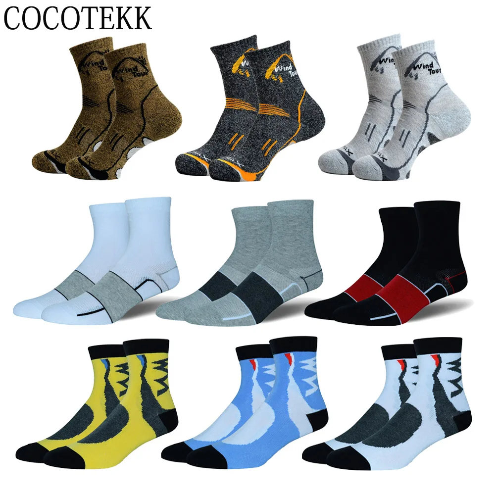 Coolmax-Chaussettes de sport respirantes et confortables pour homme, accessoire de marque de haute qualité pour le cyclisme, le basket-ball, la