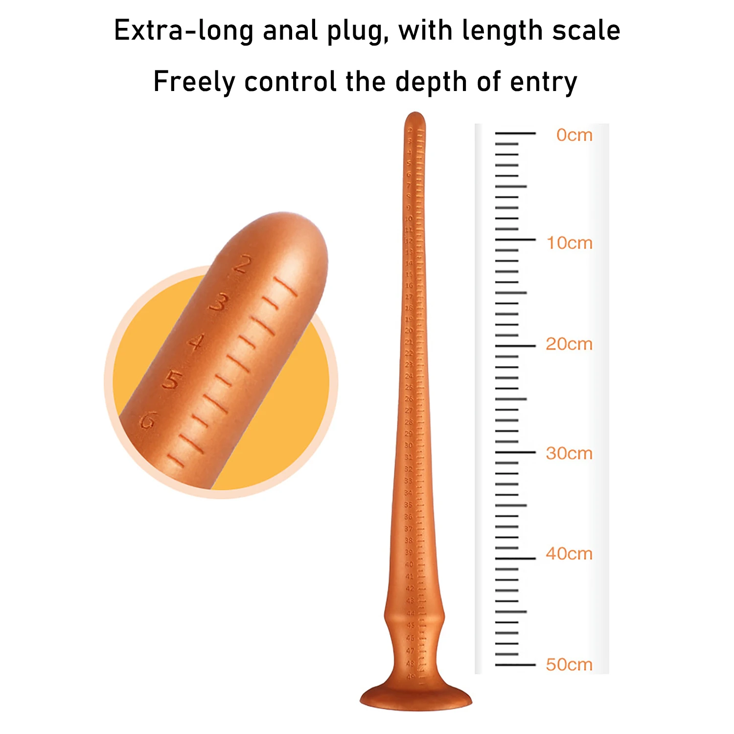 Liquid Silicone Super Long Anal Plug Dildos Stimulate Anus and Vagina Soft Anal Dilator Anal Sex Toy Butt Plug for Women and Men