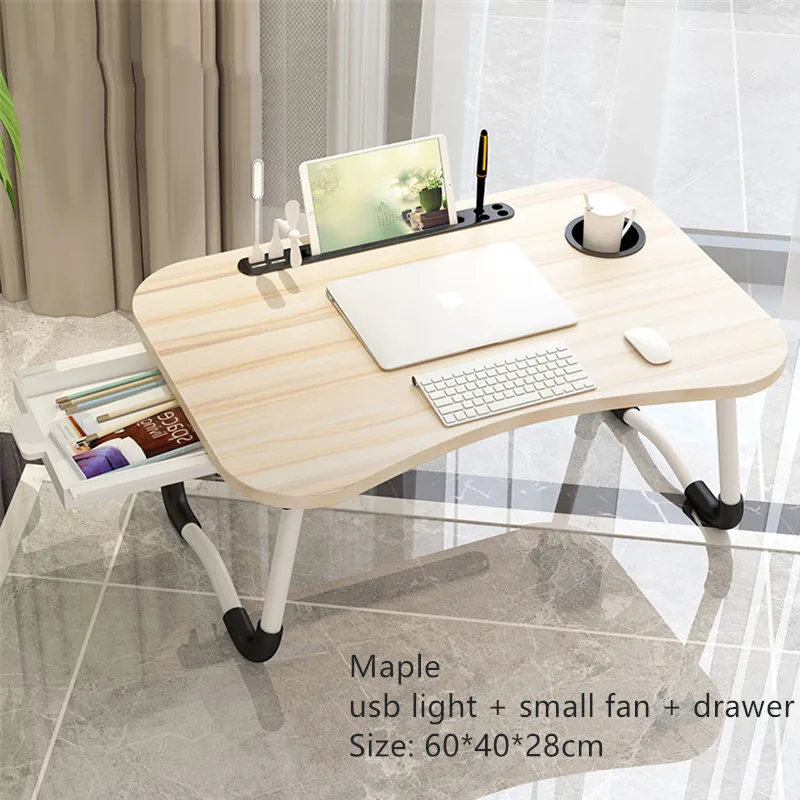Klappbarer Laptop-Schreibtisch für Zuhause, für Bett und Sofa, Laptop-Betttablett, Tisch, Schreibtisch, tragbarer Schoßschreibtisch zum Arbeitszimmer und Lesen, Bett-Tablett-Tisch – Detail 13