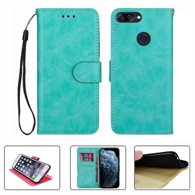 

For ASUS ZenFone Max Plus M1 (ZB570TL) X018D Wallet Case Embossing Flip Leather Shell Protective Cover Funda