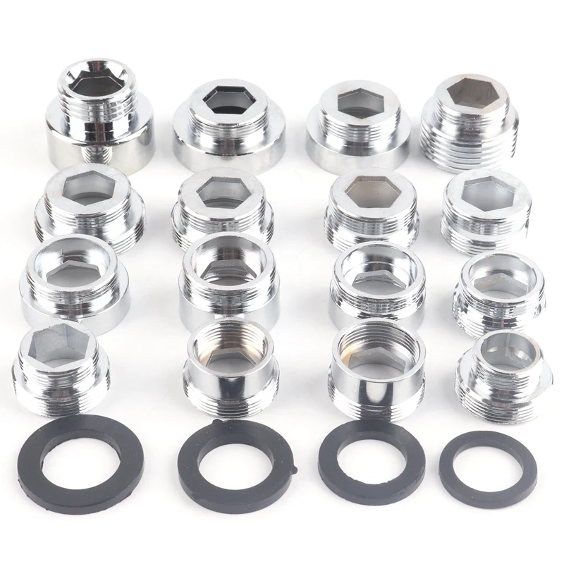 2 pcs Faucet Aerator Fittings 16 18 20 22 24mm G3/4 G1/2 Kitchen Faucet Adapter Copper Water Purifier Accessories image 3