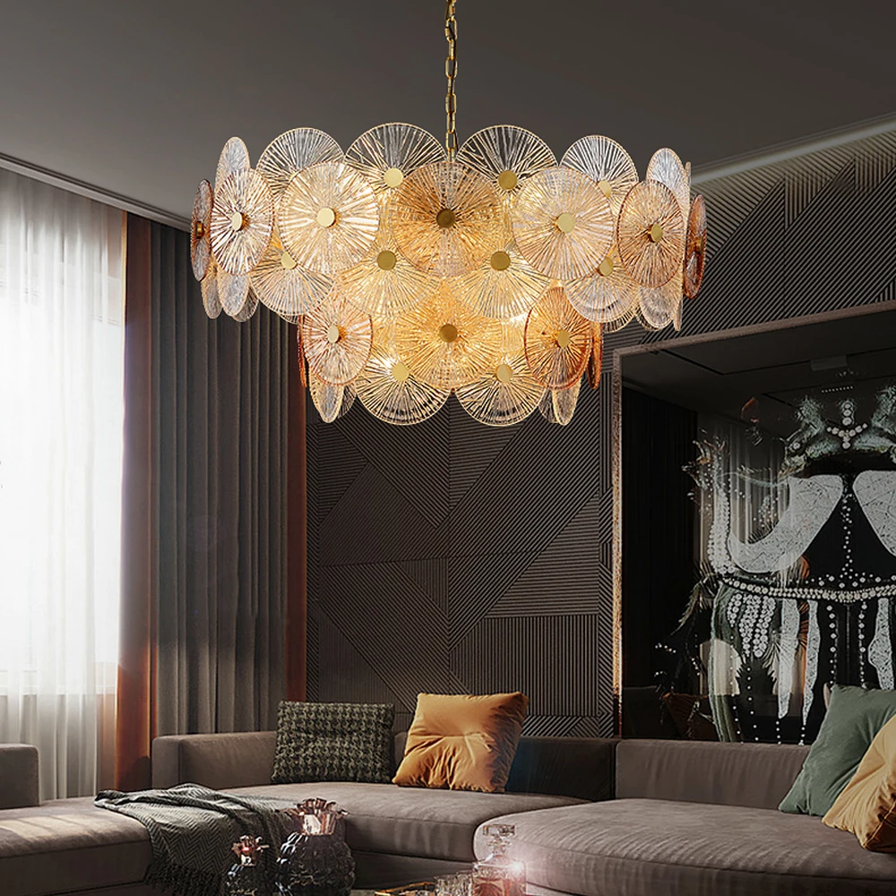 Imagem -05 - Modern Stainless Steel Glass Chandelier Luminária para Foyer Led Art Deco Designer Chandelier Lâmpada Suspensa Iluminação Lustre