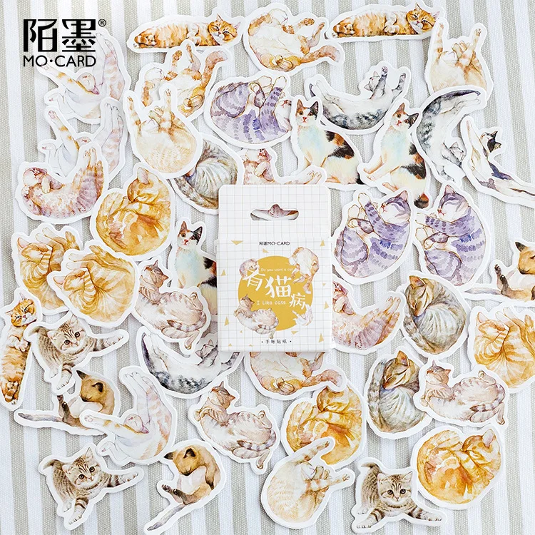 Mohamm Japanese Label Stationery Scrapbook Diary Paper Small Kawaii Decorative Cat  Journal Cute Stickers Scrapbooking