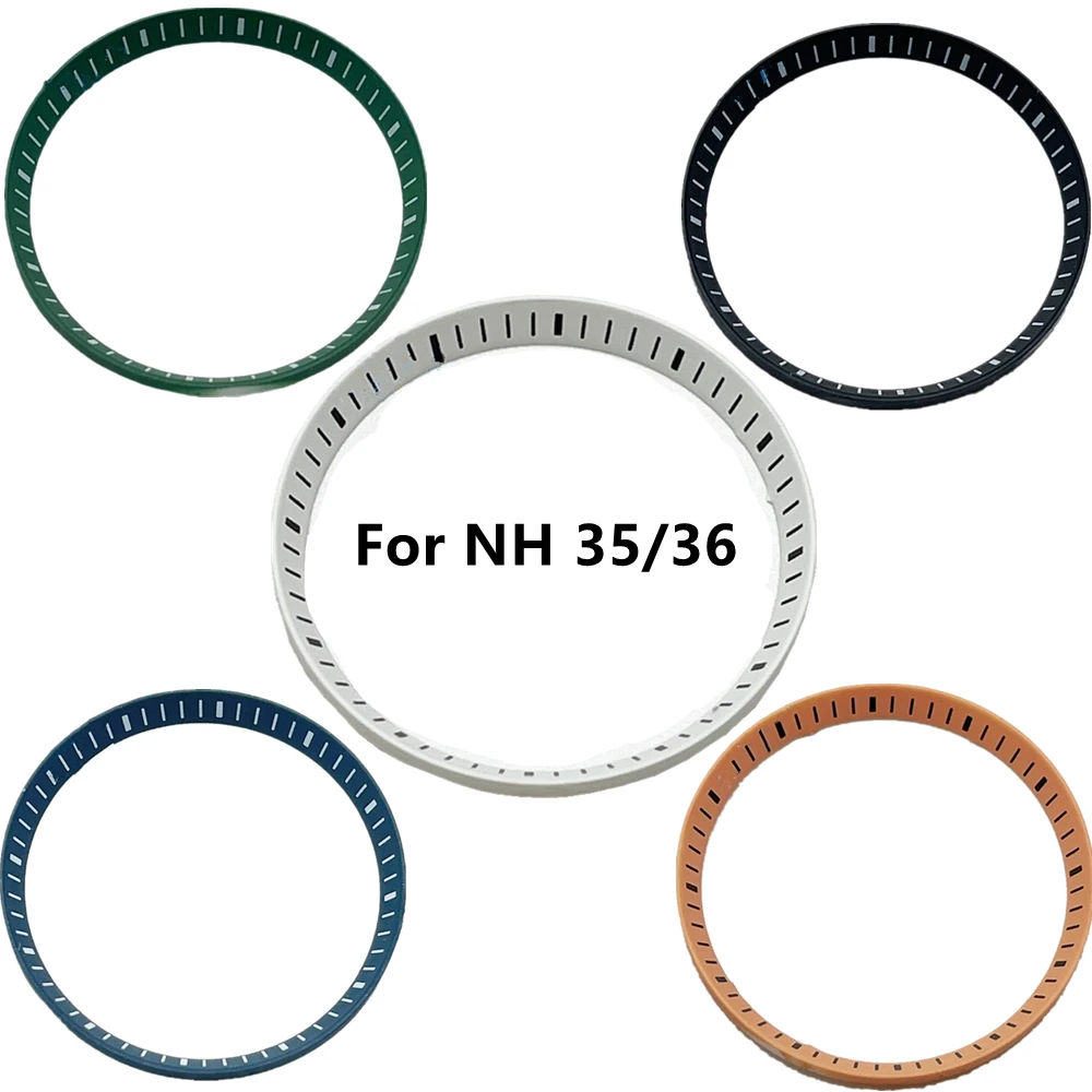 1Pc Orange/Green/Black/Blue/White Optional Plastic Inner 2.6mm Thickness Chapter Rings For NH35 NH36 42mm Watch Case Accessories