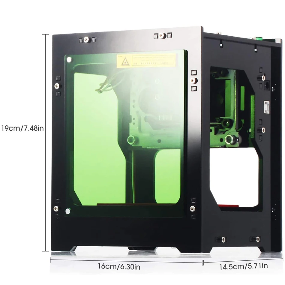 GanWei ha aggiornato l'incisore Laser ad alta potenza 3000mW Mini taglierina per incisione Laser fai da te per legno duro/gomma/pelle/carta tagliata