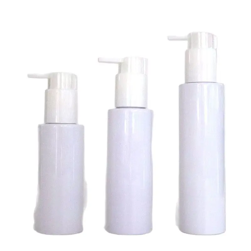 100/120/150ml Facial Cleanser Press Pump Bottle PET White Shampoo Mousse Soap Dispenser Essence Refillable Lotion Pump Bottle