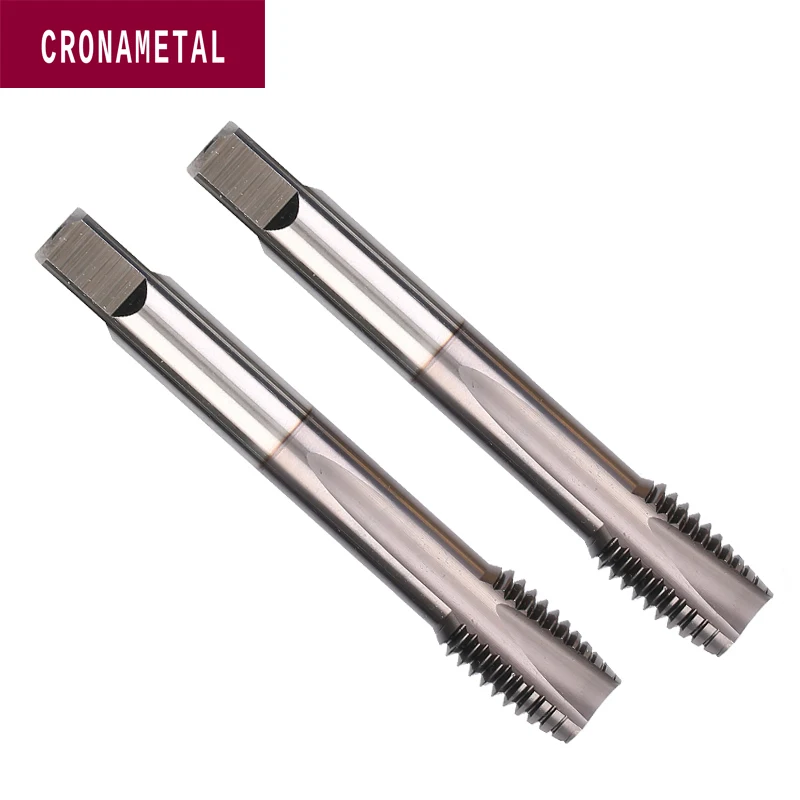 CRONAMETAL нарезка резьбы метчики по металлу, специализированный спиральный точечный кран HSSE сверло метчик с нитевидным покрытием TICN, специальн...