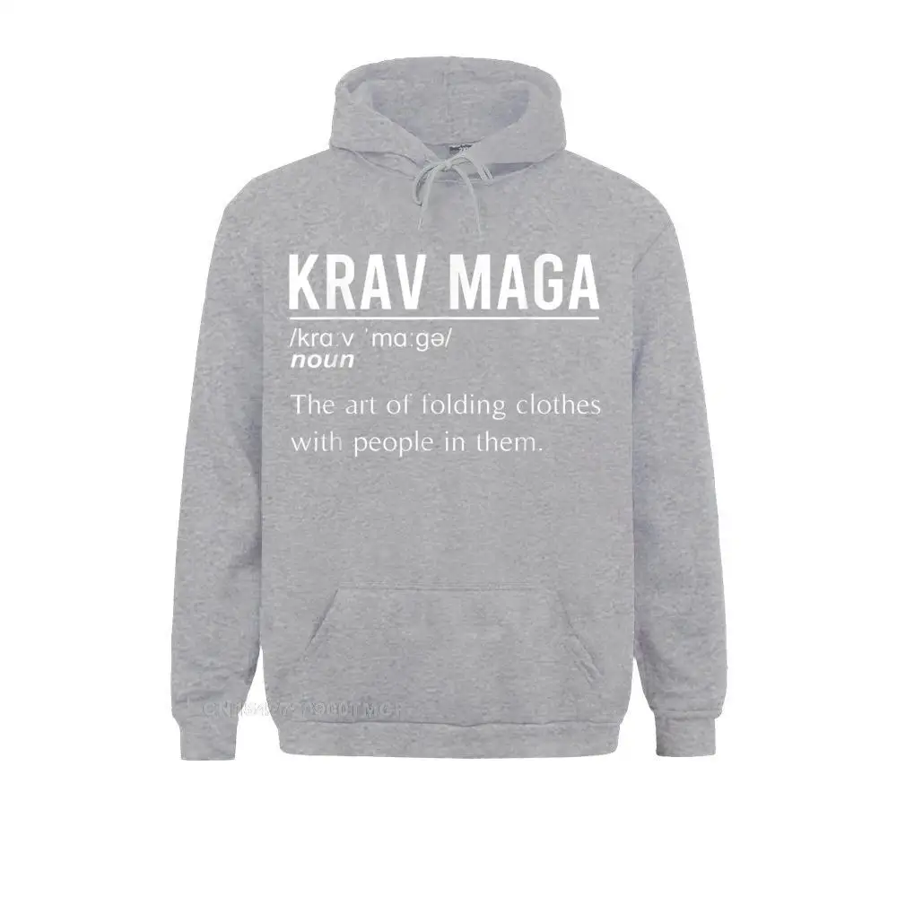 Retro Men Sweatshirts Long Sleeve Hoodies Sportswears Krav maga Art Of Folding Clothes With People Funny  Oversized Hoodie