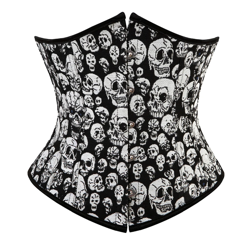 Gothic Sexy Skull Burlesque Corset Woman Erotic Corset Mujer Lingerie Corgested Bustiers Top Masquerade Party Shirt Costumes