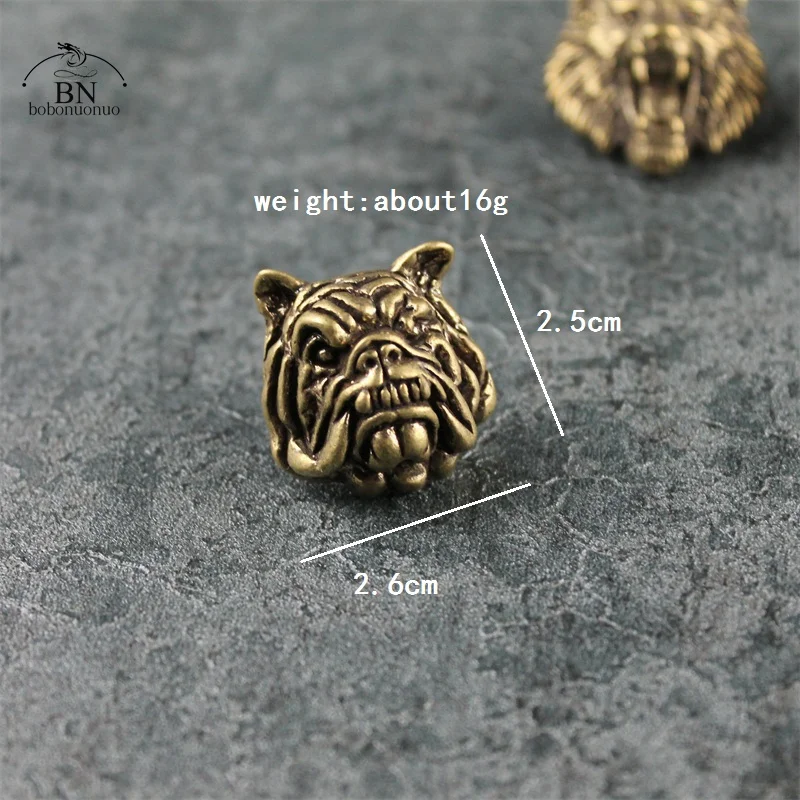 Pure Brass Wolf Head Decorative Buckle Retro Fashion Wallet Rivet Button DIY Leather Bag Backpack Belt Screw Buckles Accessories