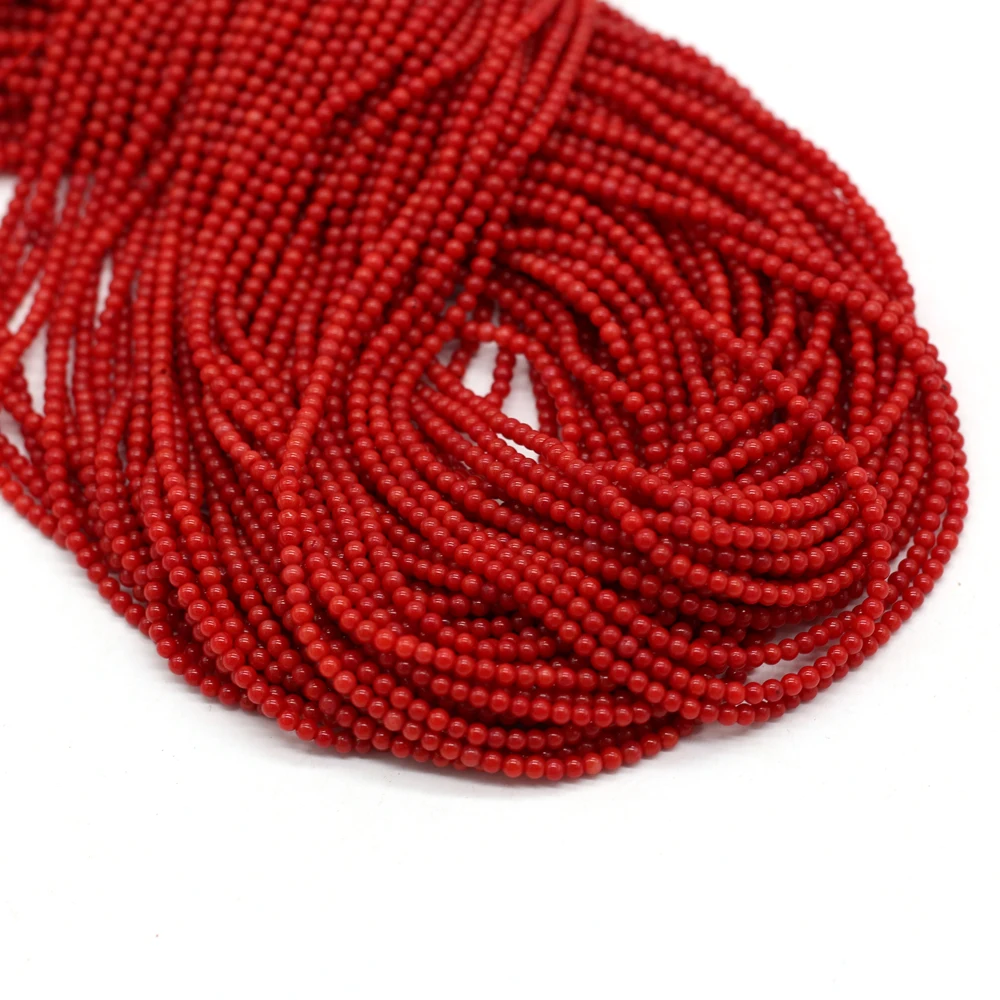 Hot Sale AAA Coral Faceted Beads Brilliant Red Round for Jewelry Making Necklace DIY Bracelet Accessories Gifts 2mm Wholesale