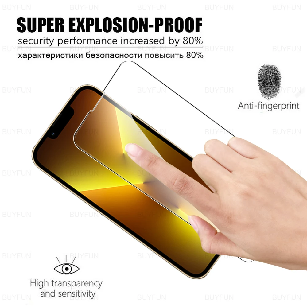 2PCS 10D Tempered Glass For iPhone 13 Pro Max Protective Glass For iPhone13 Pro Max 13 Mini 13Pro Screen Protector Film Cover