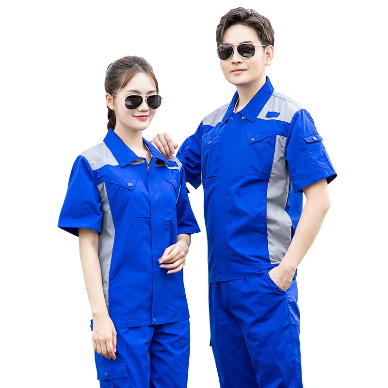 Arbeit Arbeit Kleidung für männer frauen Overalls arbeiter arbeits uniformen auto werkstatt Sommer Arbeit anzüge baumwolle mechanische Lager