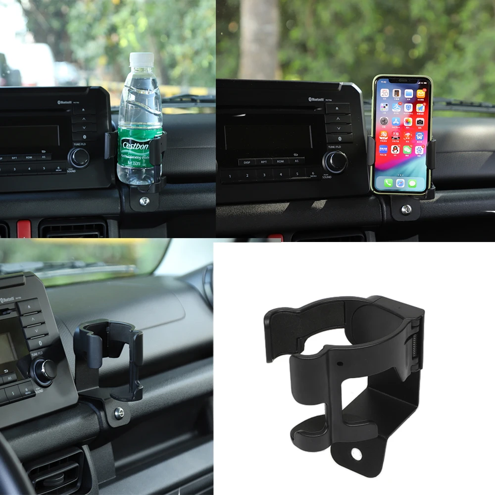 for Suzuki Jimny 2019-2024 JB64 JB74 Car Water Cup Phone Holder Stand Bracket Organizer Multi-Function Interior Accessories