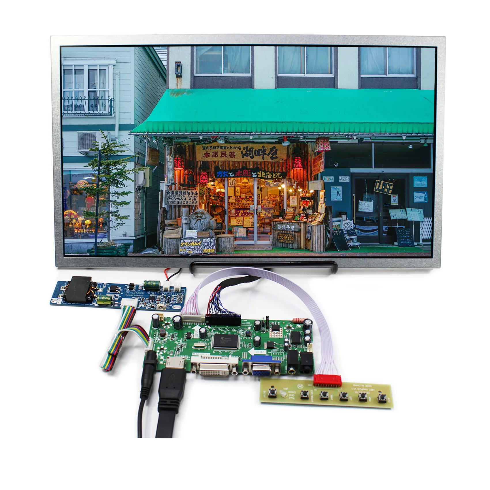 Pantalla LCD de 15, 6 pulgadas, 1920x1080 FHD, brillo, 1000NIT, lectura con luz solar, HD-MI, DVI, VGA, AUDIO