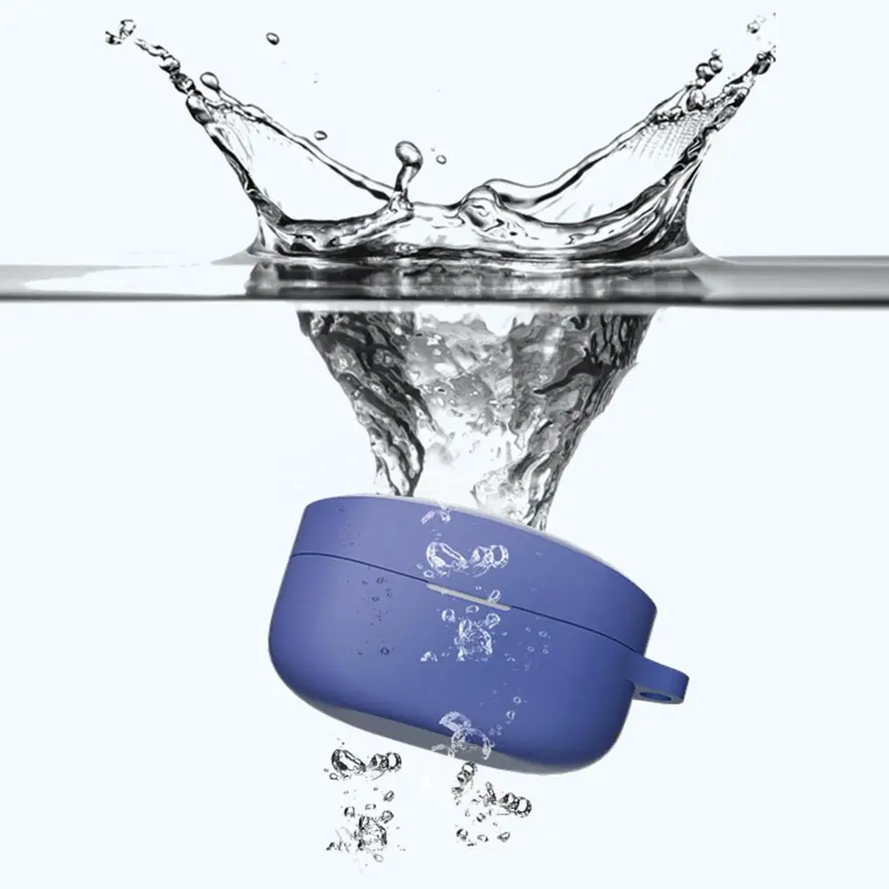 Силиконовый чехол с защитой от царапин, защитный чехол для беспроводных наушников SONY, жидкий силиконовый чехол с защитой от пота и карабином