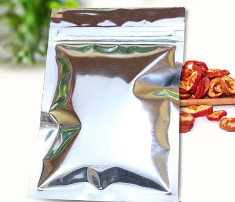 

100Pcs/lot Resealable Aluminum Foil Valve Ziplock Package Bag For Dried Food Nuts Bean Packaging Storage Zipper Bag