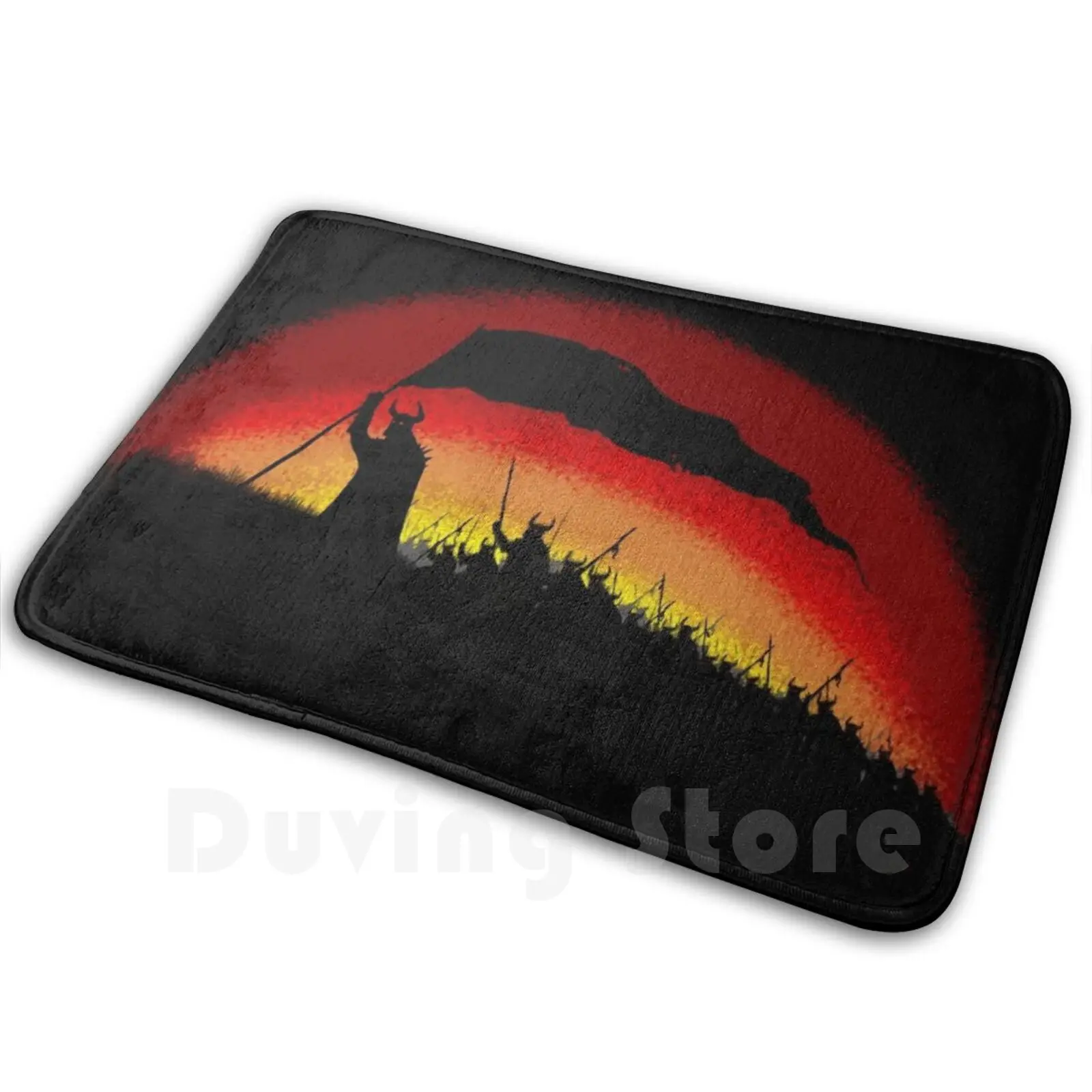 Black Banner Horde Mat Rug Carpet Anti-Slip Floor Mats Bedroom Black Banner Horde Horde Dusk Sunset Army Fantasy Dark Spears