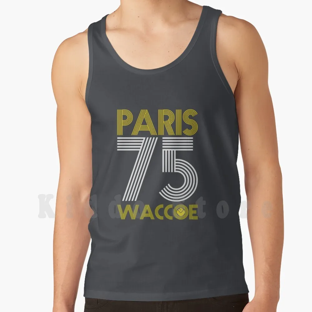 Paris 75 Waccoe-Tank Tops Vest 100% Cotton Waccoe Paris 75 European Cup