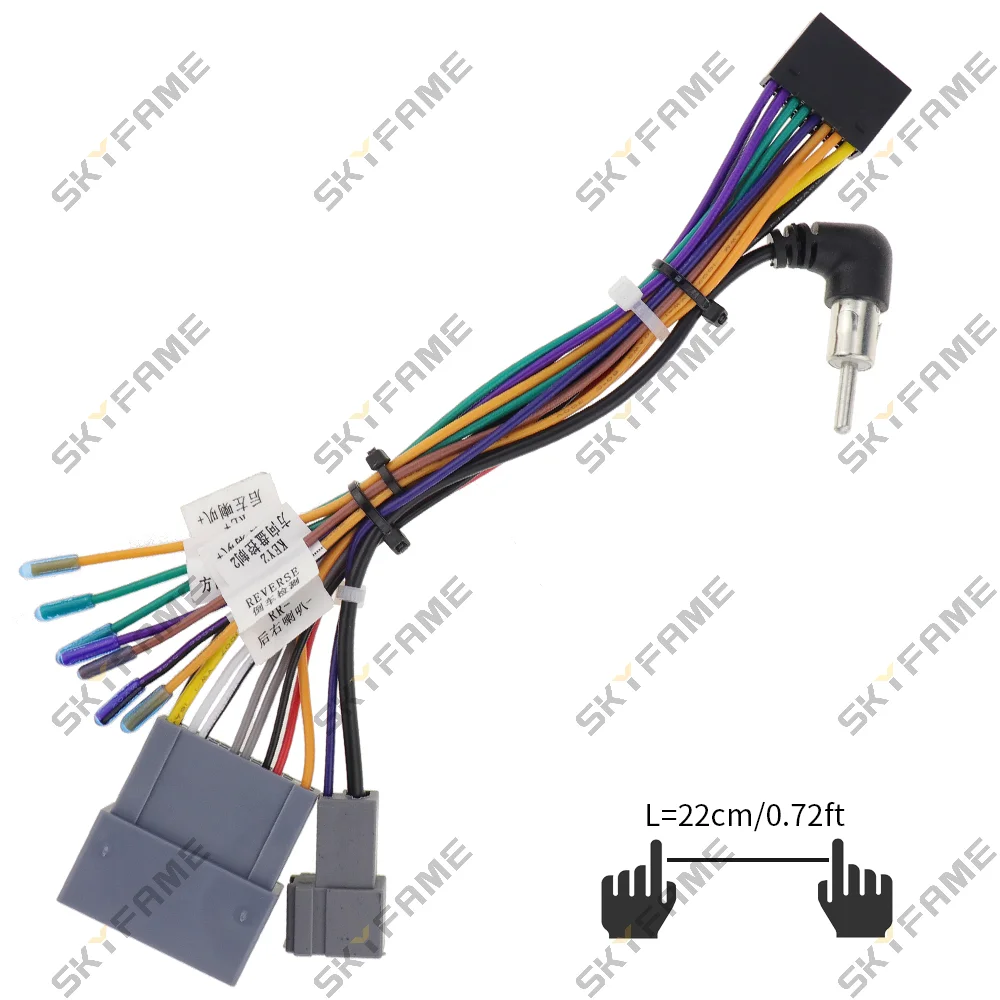 SKYFAME 16Pin Car Wiring Harness Adapter Adnroid Power Cable For Honda Fit