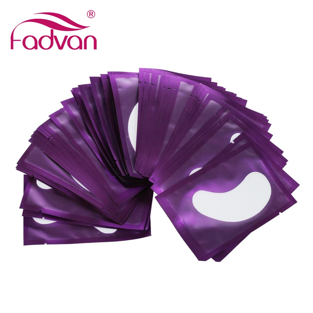 Fadvan Eyelash Patches for Extension 50 Pairs Lint Free Makeup Lashes Supplies Grafting Under Eye Pads