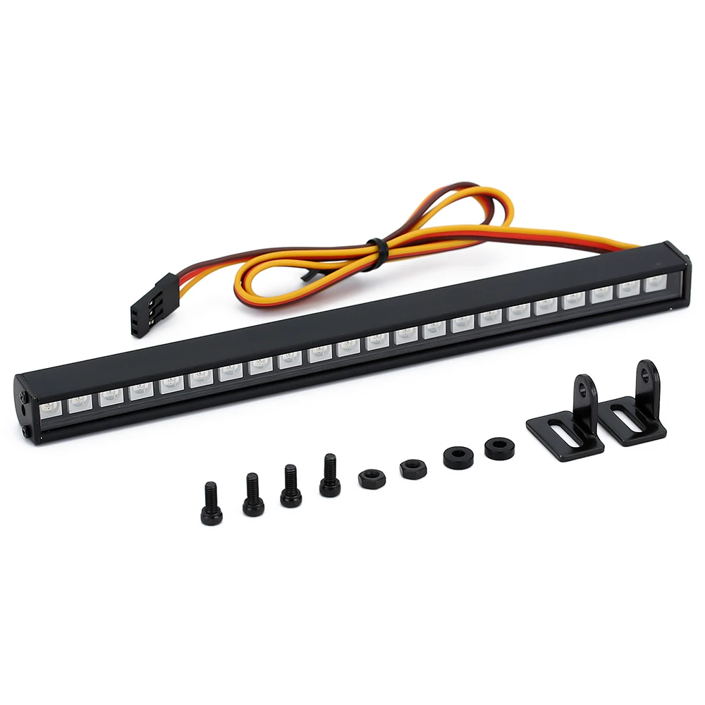 Metal 16/22LED RC Roof Lamp Light Bar Colorful for 1/10 RC Crawler Car Axial SCX10 90046 D90 Traxxas TRX-4