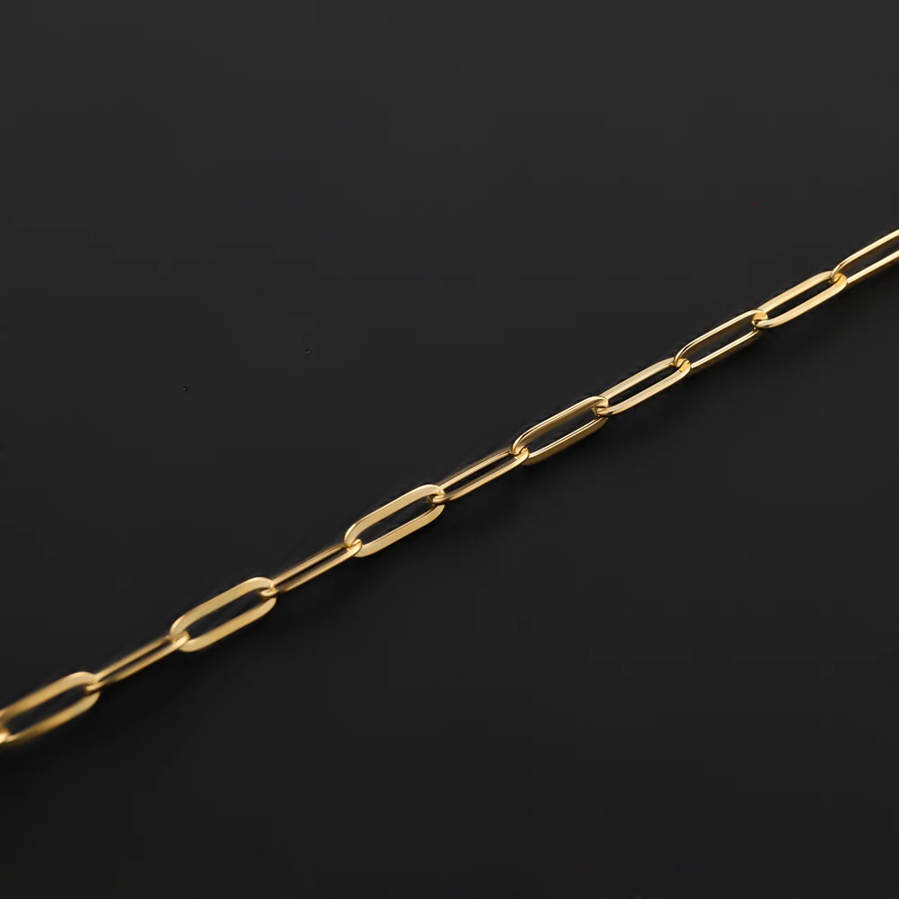 1 Meter Edelstahl-Flachkette, ovale Gliederkette, DIY-Geldbörsenkette, Halskette, Schmuckherstellung, Bastelzubehör – Detail 5