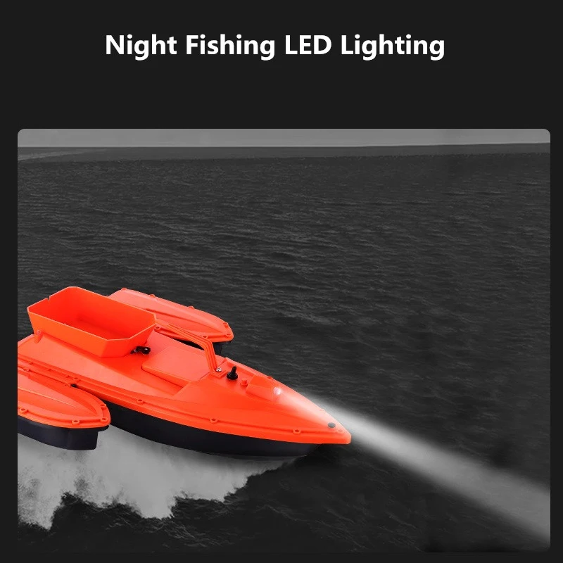 싱글 핸드 원격 제어 송신 후크 지능형 원격 제어 미끼 보트 500M 3시간 고정 속도 크루즈 RC 낚시 보트 도구