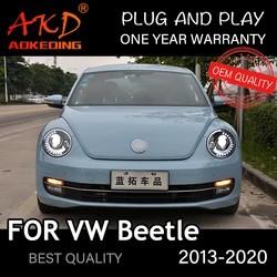 Headlight For VW Beetle 2013-2020 Car автомобильные товары LED DRL Hella 5 Xenon Lens Hid H7 Beetle Car Accessories