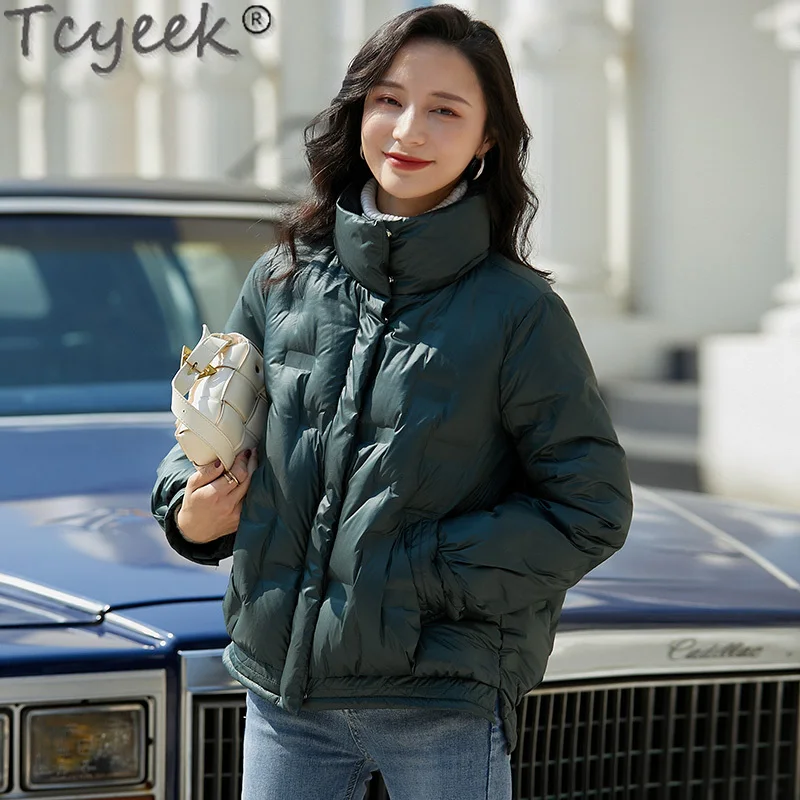 High Quality Women's Down Jacket Short 90% White Duck Down Coat Female Autumn Winter Parkas Woman Mujer Chaqueta LW4636