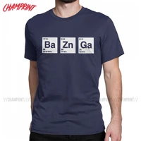 Camisetas The Big Bang Theory Sheldon Bazinga para hombre, ropa de algodón puro, camiseta de manga corta novedosa, camiseta con estampado con dibujo