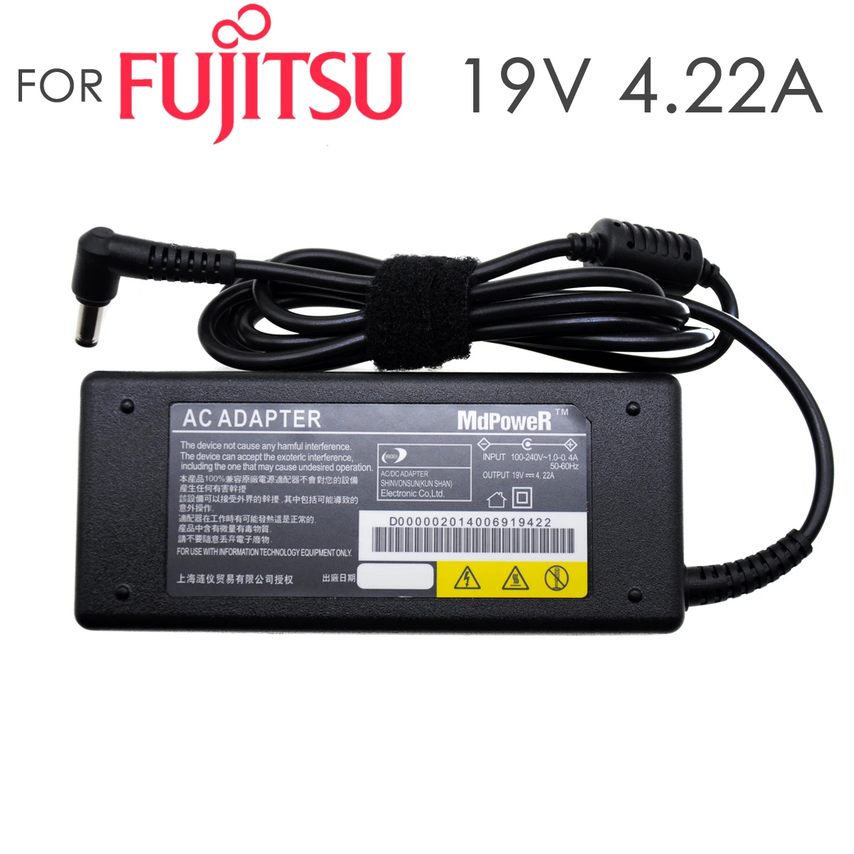 

For Fujitsu Lifebook T4210 T4215 T4220 T4310 T4010 T5010 T580 T725 T726 T730 laptop power supply AC adapter charger 19V 4.22A