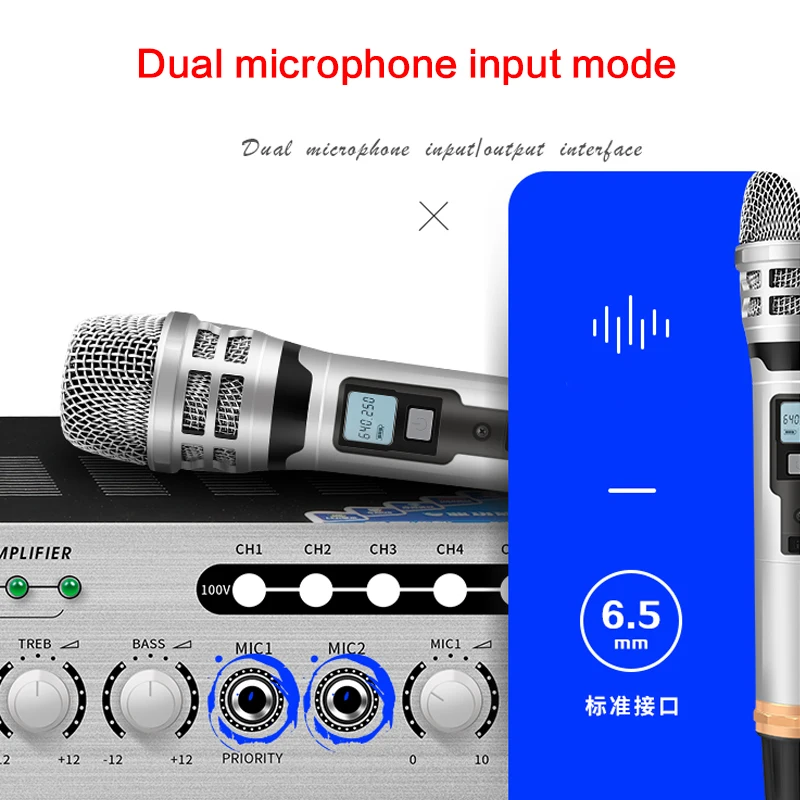 Amplificatore ad alta potenza da 300W PA-212 amplificatore di potenza domestica altoparlante professionale a tensione costante Bluetooth con riproduzione di schede USB/SD