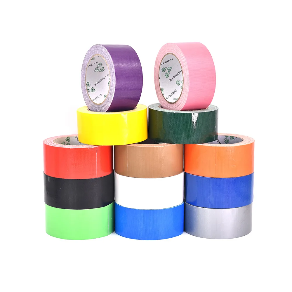 YX Color Cloth Base Tape Cloth Duct Tape Carpet Floor Waterproof Tapes High Viscosity Adhesive Tape Multicolor DIY Decoration