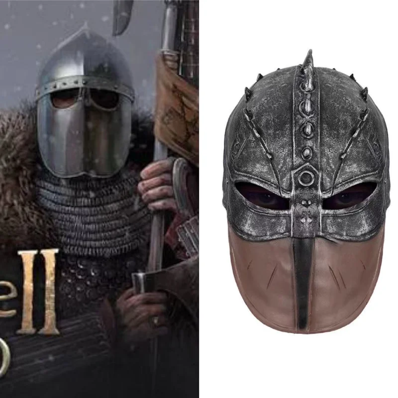 

Hiccup Cosplay Helmet, Spartan Warrior Hat, Medieval Roman Soldier, Full Head Latex Mask, Halloween Party Mask