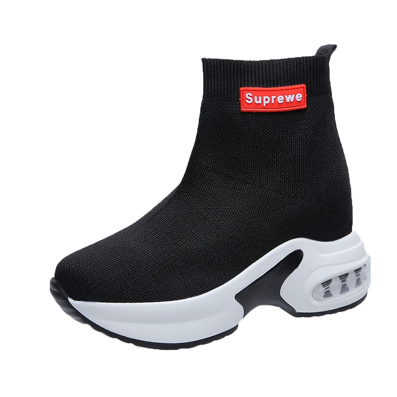 Spring socks shoes female inner height 2019 new summer sponge platform platform casual boots joker sports high top style shoes