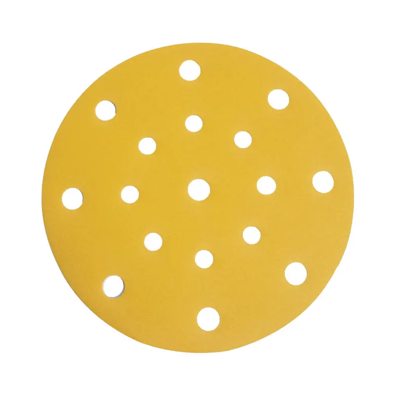 100pcs 150mm Sandpaper Round Shape Sanding Discs Hook Loop Sanding Paper Buffing Sheet Sandpaper 17 Hole Sander Polishing Pad