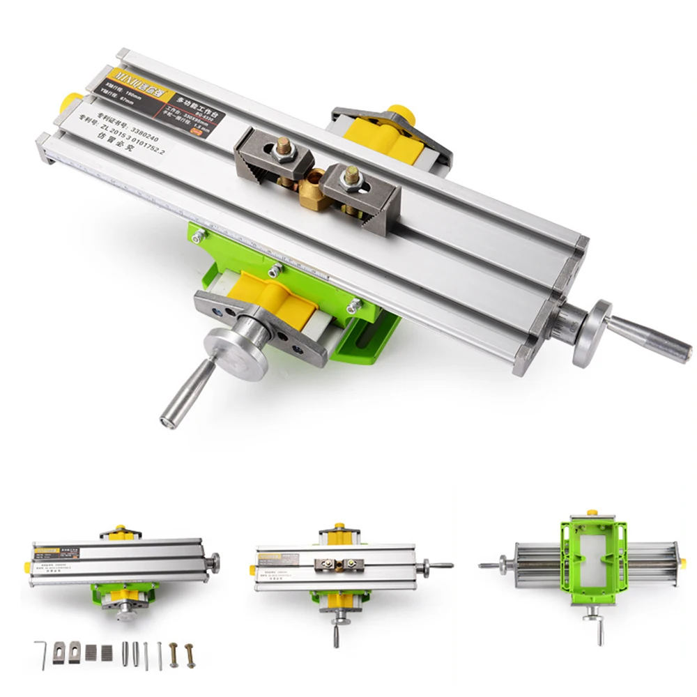 ALLSOME Bench Drill Vise Worktable Fixture Mini Precision Milling Machine  X and Y Adjustment Coordinate Router Table