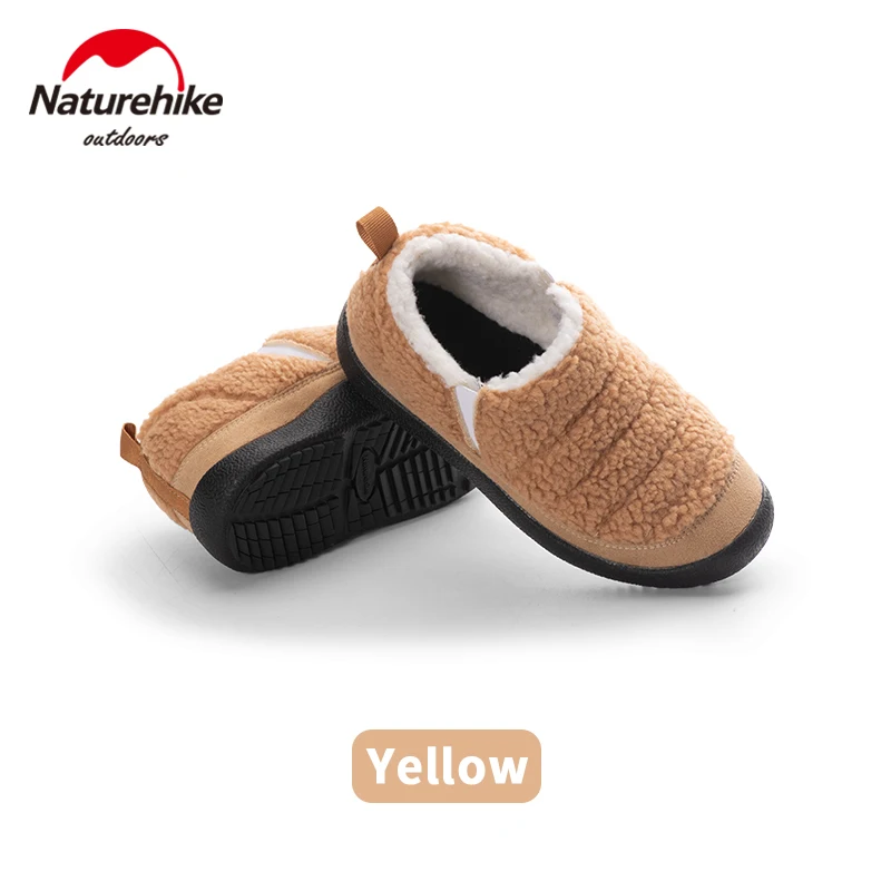 

Naturehike Y03 Camping Fluffy Shoes 0~15℃ Autumn Winter Imitation Lamb Wool Keep Warm Non-Slip Camp Shoes Plush Thickened