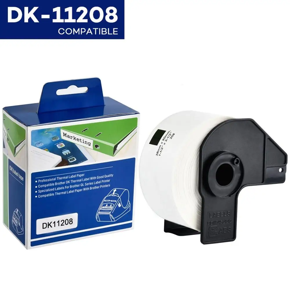 Yance 1 Roll DK-11208 Compatible Brother thermal label printer DK 11208 DK 208 Die-Cut Standard Address Labels for QL570 QL700