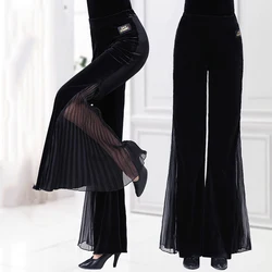 New Ballroom Dance Pants Lady's Tango Waltz Performance Costumes Women Latin Dance Competition Pants