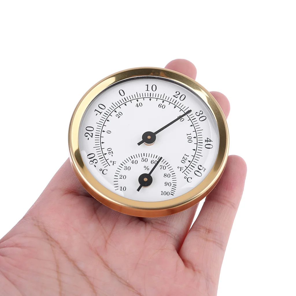 2 in 1 Thermometer Hygrometer Wall Mounted Mechanical Analog Temperature Gauge Humidity Meter